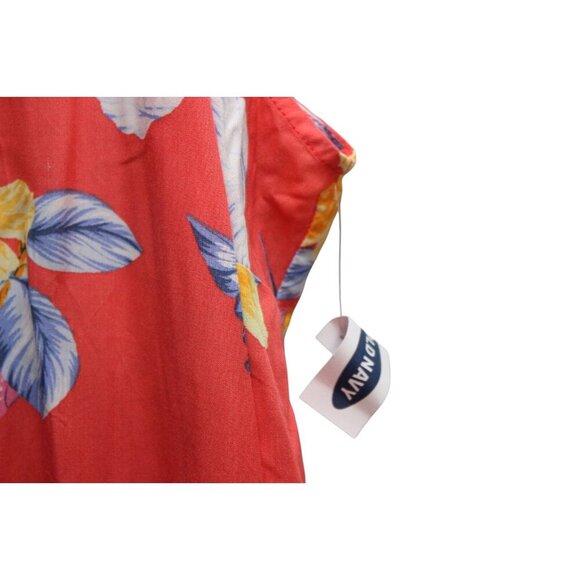 NWT Old Navy Midi Dress Size 3X Multicolor Tropical Beach Floral Tiered Hawaiian - Picture 6 of 13
